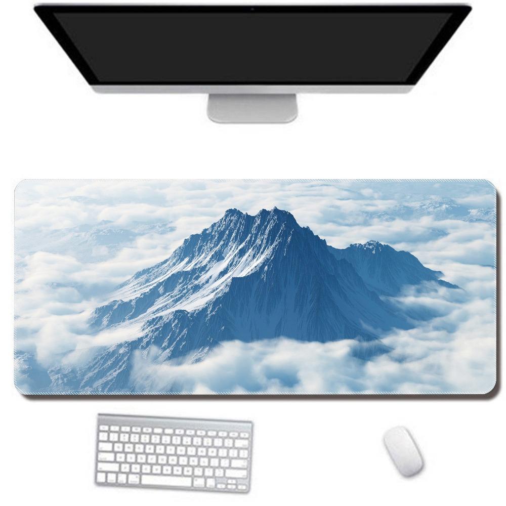 1 Stück Gaming-Mauspad, großes Tastaturpad, 80 x 30 cm, topografisches Mauspad, schwarz-weiß, Mauspad für Tastatur mit Anti-Rutsch-Funktion 300*600*2mm von Joom DACH