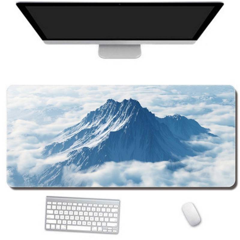 1 Stück Gaming-Mauspad, großes Tastaturpad, 80 x 30 cm, topografisches Mauspad, schwarz-weiß, Mauspad für Tastatur mit Anti-Rutsch-Funktion 300*600*2mm von Joom DACH