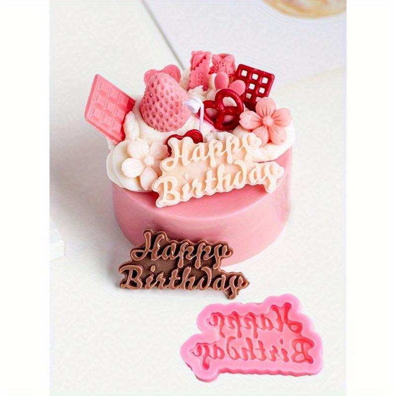 1 Stück Happy Birthday Kuchenform, Kuchenback- & Dekorationszubehör one-size rosa von Joom DACH