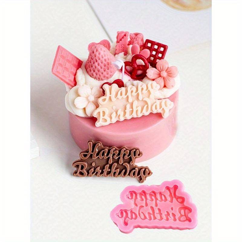 1 Stück Happy Birthday Kuchenform, Kuchenback- & Dekorationszubehör one-size rosa von Joom DACH