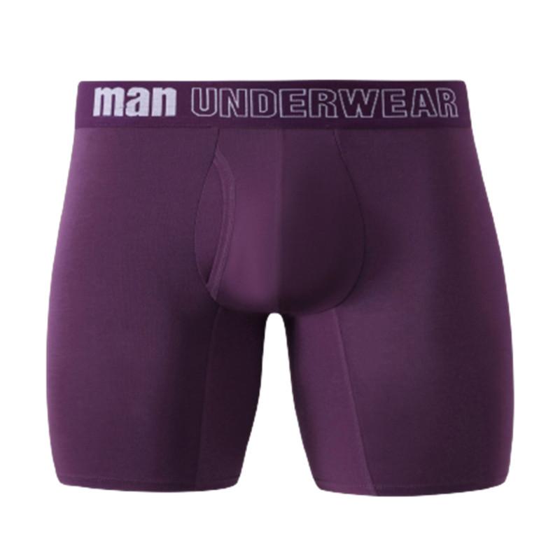 1 Stück Herren-Unterwäsche, Höschen, Unterhose, lange Unterwäsche, Schrittöffnung, Sport-Boxershorts 5XL violett von Joom DACH