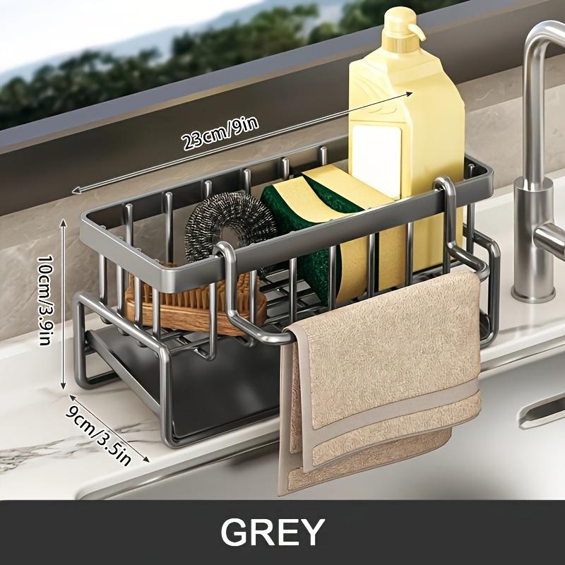 1 Stück Küchenspüle Aufbewahrungsregal, Toiletten-Aufbewahrungsregal, Küchenarmatur-Schwammhalter, Aufbewahrungsregal Waschbecken-Organizer, Abflussregal für Schwamm, graue von Joom DACH
