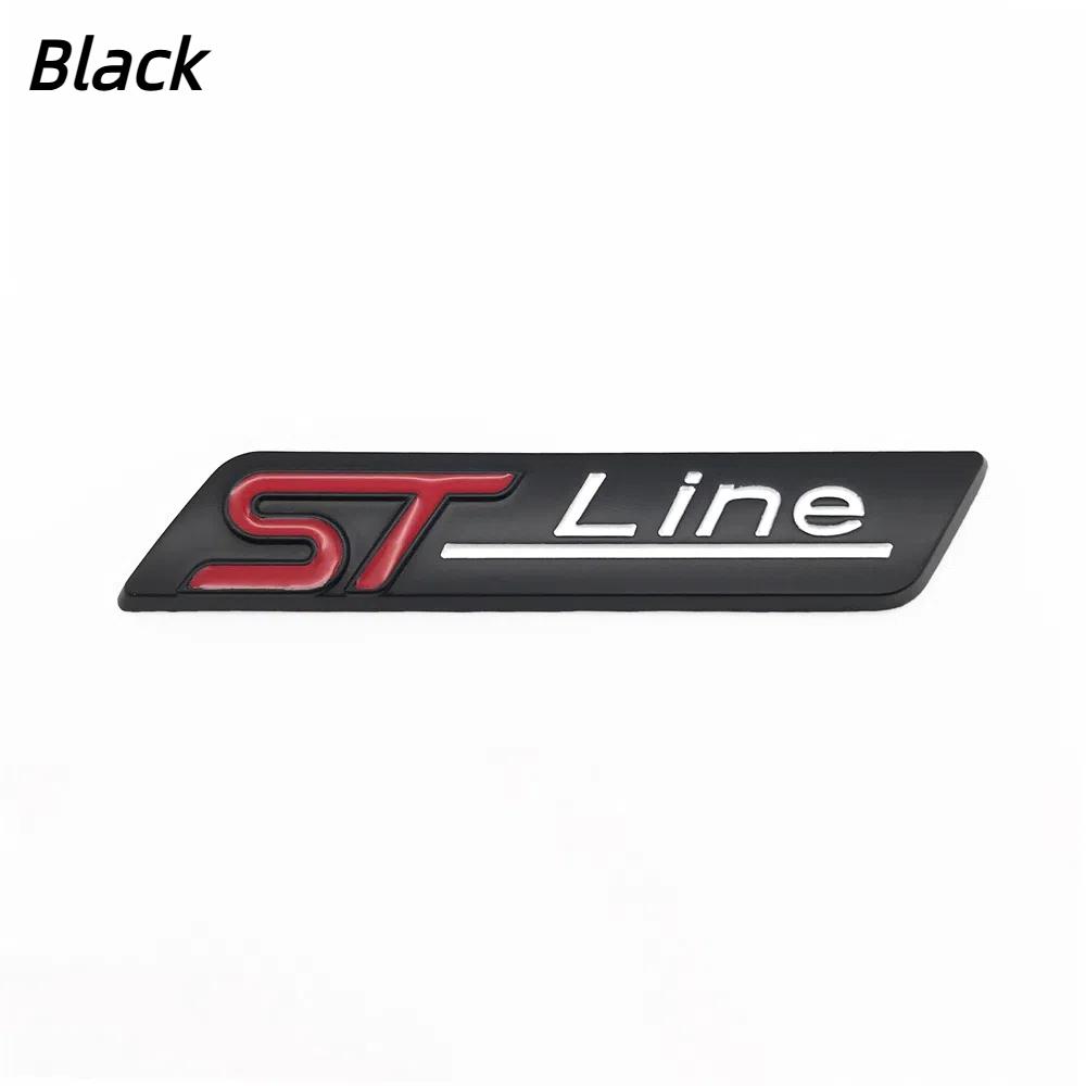 1 Stück Metall ST Line Emblem Auto Kotflügel Badge Klebeaufkleber ST Line Aufkleber Für F-ocus Fiesta M-ondeo Zubehör Black von Joom DACH