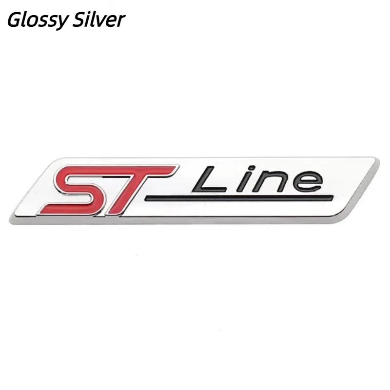 1 Stück Metall ST Line Emblem Auto Kotflügel Badge Klebeaufkleber ST Line Aufkleber Für F-ocus Fiesta M-ondeo Zubehör Glossy Silver von Joom DACH