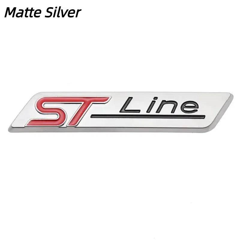 1 Stück Metall ST Line Emblem Auto Kotflügel Badge Klebeaufkleber ST Line Aufkleber Für F-ocus Fiesta M-ondeo Zubehör Matte Silver von Joom DACH