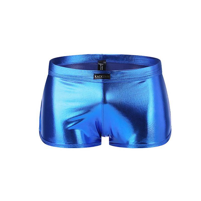 1 Stück Metallic Hipster Trunks Shorts Mode Unterwäsche Sommer Herren Stretch Boxer Einfarbig Glänzend Shorts Polyesterfaser Bademode L von Joom DACH
