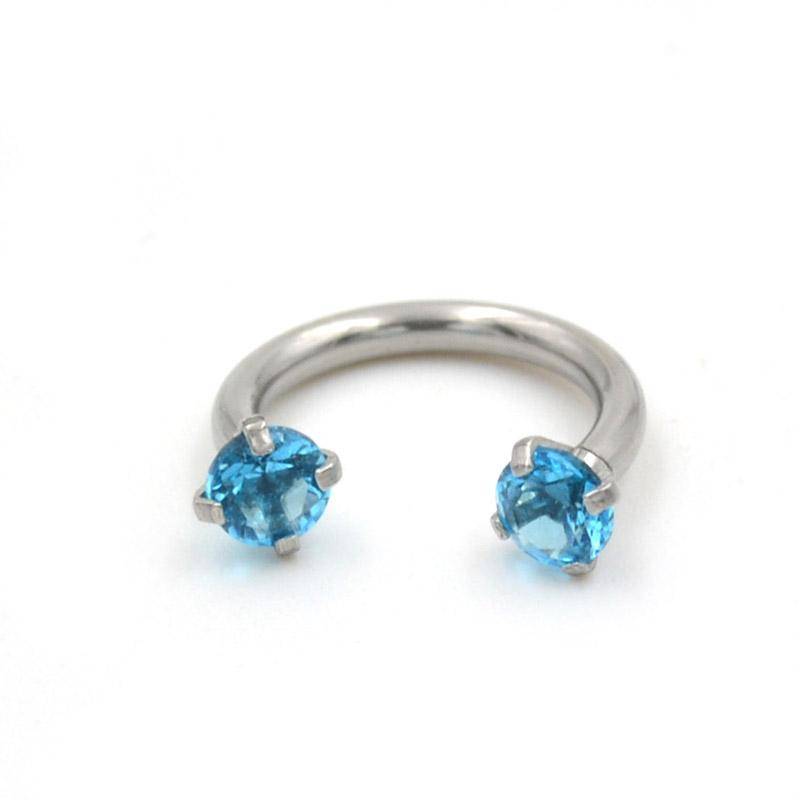 1 Stück Mode Punk Ohrringe Frauen Strass Piercing Septo Nase Lippe Ohr Septum Knorpel Captive Hoop Ring Schmuck Nasenring Lippenring see-blaue von Joom DACH