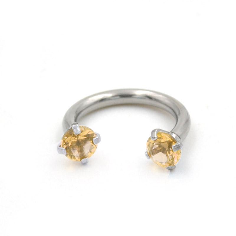 1 Stück Mode Punk Ohrringe Frauen Strass Piercing Septo Nase Lippe Ohr Septum Knorpel Captive Hoop Ring Schmuck Nasenring Lippenring champagner von Joom DACH