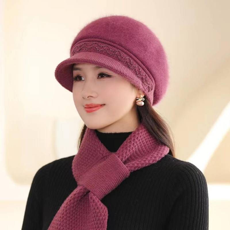 1 Stück Mütze/Herbst- und Wintermütze für Frauen mittleren Alters mit zusätzlicher Samtisolierung, winddicht, Muttermütze one size von Joom DACH