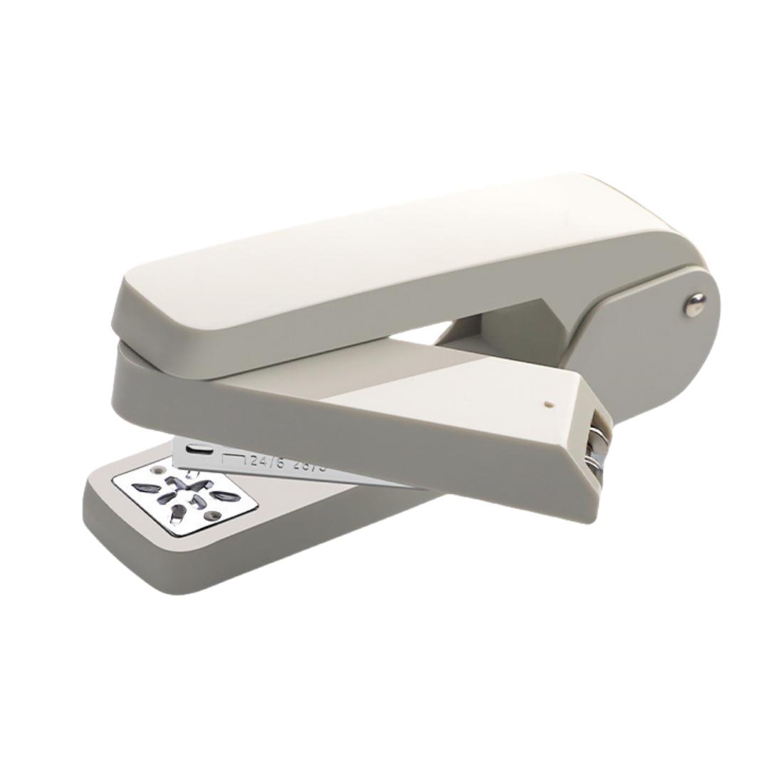 1 Stück Multifunktionaler 360-Grad-Drehhefter 1 Stück Kraftsparender Hefter - Weiß Bürobedarf - Kann 25 Blatt Papier auf einmal binden graue von Joom DACH