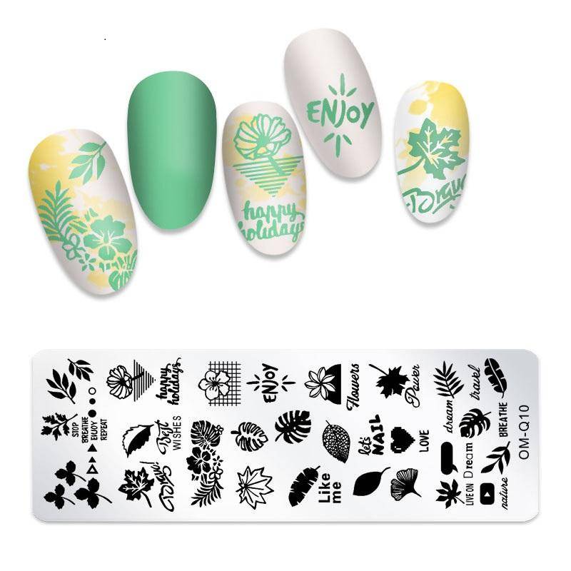 1 Stück Nagelstempelplatte Rechteck Nail Art Stempel Bildvorlage 12 * 4 cm 35 von Joom DACH