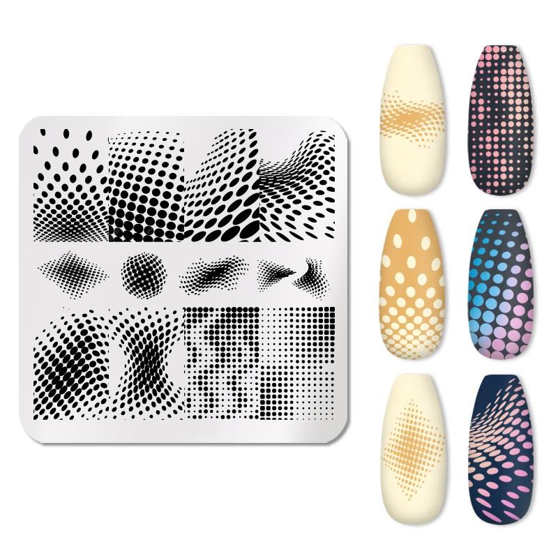 1 Stück Nagelstempelplatten Nail Art Stempel Bildvorlage Edelstahl Nagelkunst F17 bunt von Joom DACH