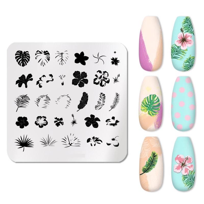 1 Stück Nagelstempelplatten Nail Art Stempel Bildvorlage Edelstahl Nagelkunst F29 bunt von Joom DACH