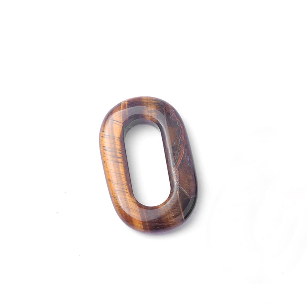 1 Stück Naturstein-Anhänger, hohl, oval, Quarz, Amazonit, Amethyst, Edelsteine, Charms für die Schmuckherstellung, DIY, Frauen, Männer, Halskette, Ohrringe, Zubehör, 23 × 38 mm 1Pc/23×38mm von Joom DACH