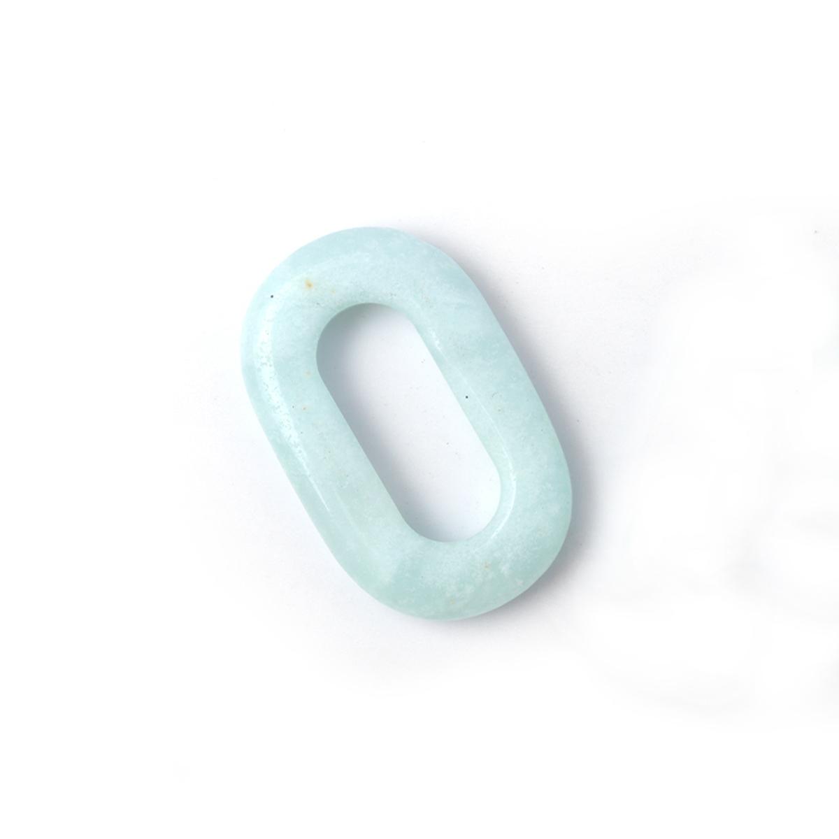 1 Stück Naturstein-Anhänger, hohl, oval, Quarz, Amazonit, Amethyst, Edelsteine, Charms für die Schmuckherstellung, DIY, Frauen, Männer, Halskette, Ohrringe, Zubehör, 23 × 38 mm 1Pc/23×38mm von Joom DACH