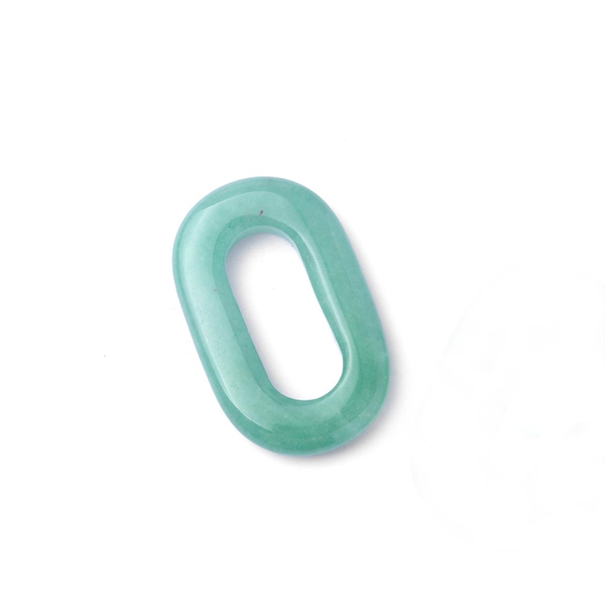 1 Stück Naturstein-Anhänger, hohl, oval, Quarz, Amazonit, Amethyst, Edelsteine, Charms für die Schmuckherstellung, DIY, Frauen, Männer, Halskette, Ohrringe, Zubehör, 23 × 38 mm 1Pc/23×38mm von Joom DACH