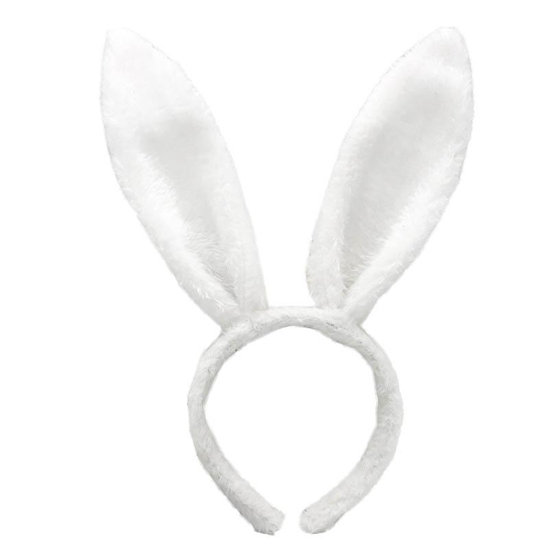 1 Stück Osterdekoration, niedliches Kaninchenohr-Stirnband, Ostern, Erwachsene, Kinder, Requisite, Plüsch-Haarband, Hasenohr-Haarband, Party-Kostüm-Dekorationen, Haar-Accessoires weiß von Joom DACH