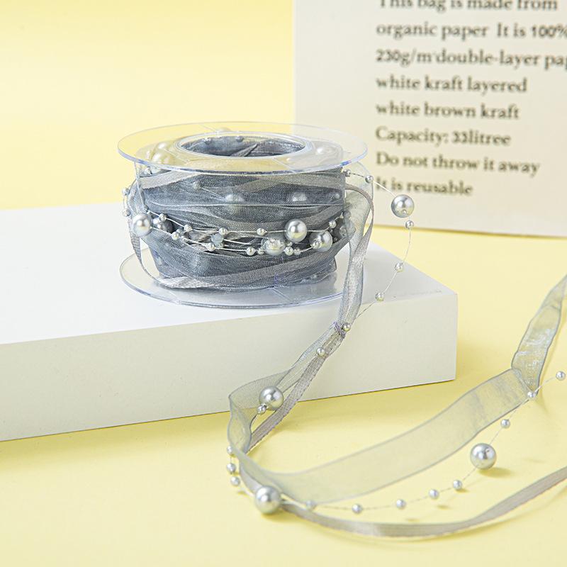 1 Stück Perlenliebe Garn Perlenband Handgefertigter Webgürtel Gartenbau Blumenverpackung Perlenblumengeschäft Handgefertigte Materialien und Zubehör graue von Joom DACH