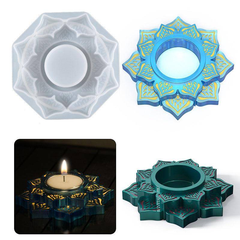 1 Stück Silikon Lotus Teelicht Kerzenhalter Form Harz Epoxidharz Gießform DIY Handwerk von Joom DACH