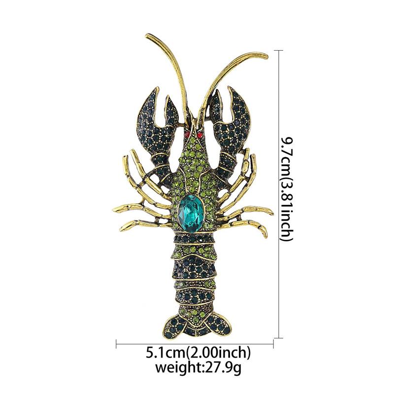 1 Stück Strass Barock Stil Bär Garnelenform Für Frauen Mädchen Tier Broschen Vintage Mantel Anzug Accessoires Elefant Frosch von Joom DACH