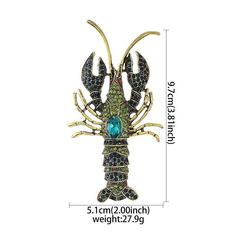 1 Stück Strass Barock Stil Bär Garnelenform Für Frauen Mädchen Tier Broschen Vintage Mantel Anzug Accessoires Elefant Frosch von Joom DACH