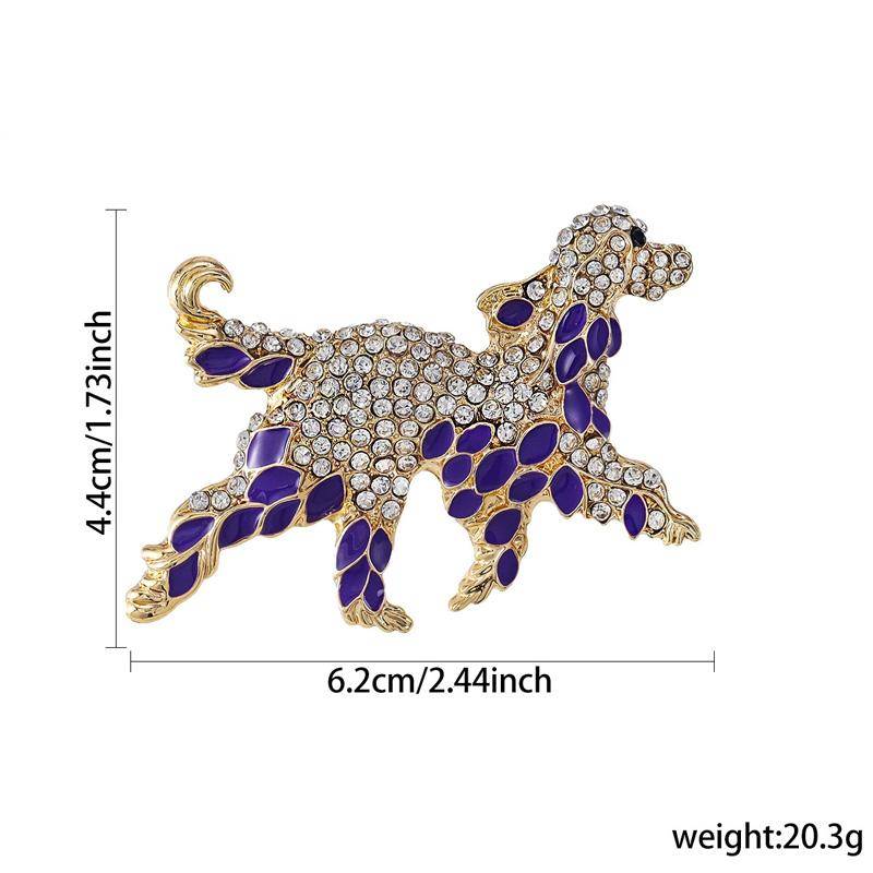 1 Stück Strass Vintage Hund Leopard Brosche Barock Stil Mantel Anzug Accessoires Für Frauen Mädchen Elefant Frosch Bär Garnele Form von Joom DACH