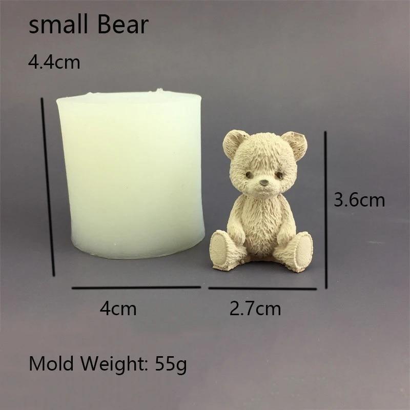 1 Stück Teddybär Honigglas 2024 Little Bear Kerze Silikonform Kuchen Backform Aroma Kerze Gips Tropfform für Heimdekoration small bear von Joom DACH