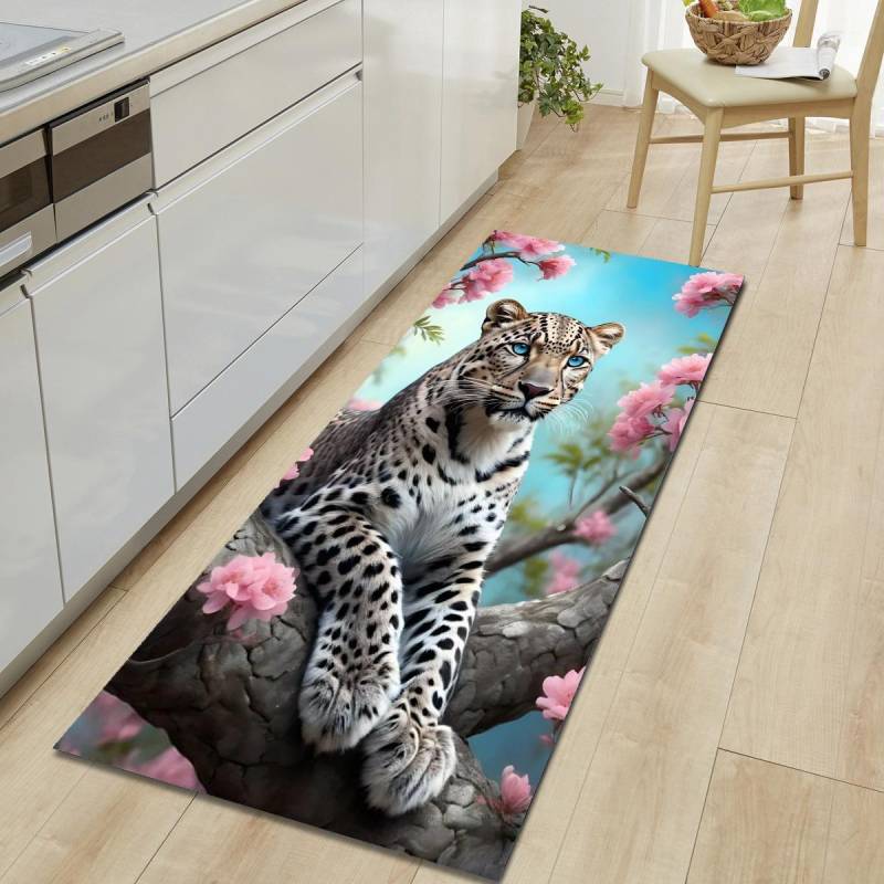 1 Stück Tiger Muster Fußmatte Modern Küche Polyester Teppich Rutschfest Bunt Innen Teppich, Für Zuhause Badezimmer Schlafzimmer Wohnzimmer Deko 120*160cm von Joom DACH