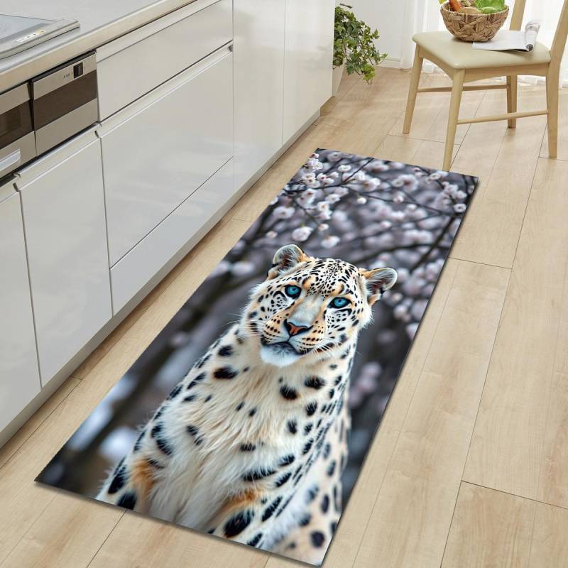 1 Stück Tiger Muster Fußmatte Modern Küche Polyester Teppich Rutschfest Bunt Innen Teppich, Für Zuhause Badezimmer Schlafzimmer Wohnzimmer Deko 80*120cm von Joom DACH