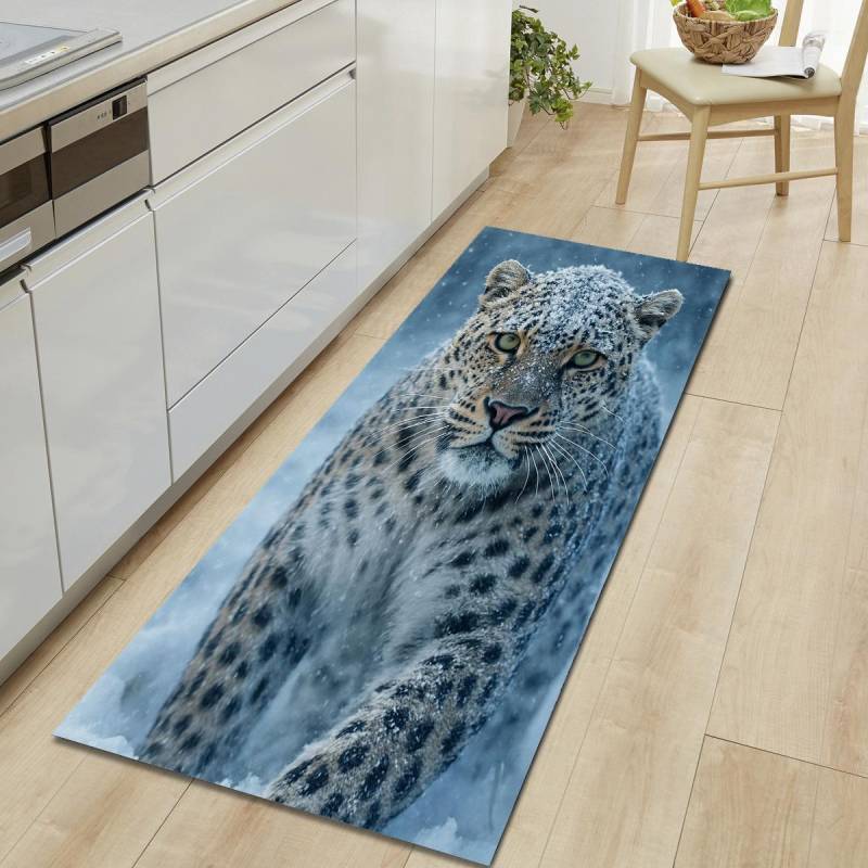 1 Stück Tiger Muster Fußmatte Modern Küche Polyester Teppich Rutschfest Bunt Innen Teppich, Für Zuhause Badezimmer Schlafzimmer Wohnzimmer Deko 80*120cm von Joom DACH
