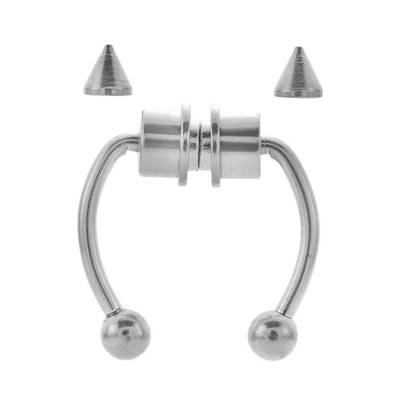1 Stück U-förmiger gefälschter Piercing-Nasenring, Legierung, Nasenpiercing-Reifen, Septumringe für Frauen, Körperschmuck, Geschenke, modisch, magnetisch weiß von Joom DACH