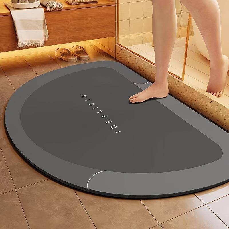 1 Stück Ultra-Saugfähige Schnelltrocknende Badematte Weicher Rutschfester Badezimmerteppich für Dusche, Badewanne & Eingangsbereich Heimdekor Badematten für Badezimmer 30*40cm schwarz von Joom DACH