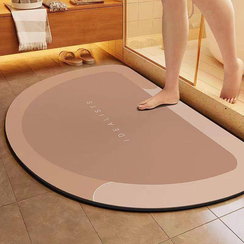 1 Stück Ultra-Saugfähige Schnelltrocknende Badematte Weicher Rutschfester Badezimmerteppich für Dusche, Badewanne & Eingangsbereich Heimdekor Badematten für Badezimmer 80*120cm braun von Joom DACH