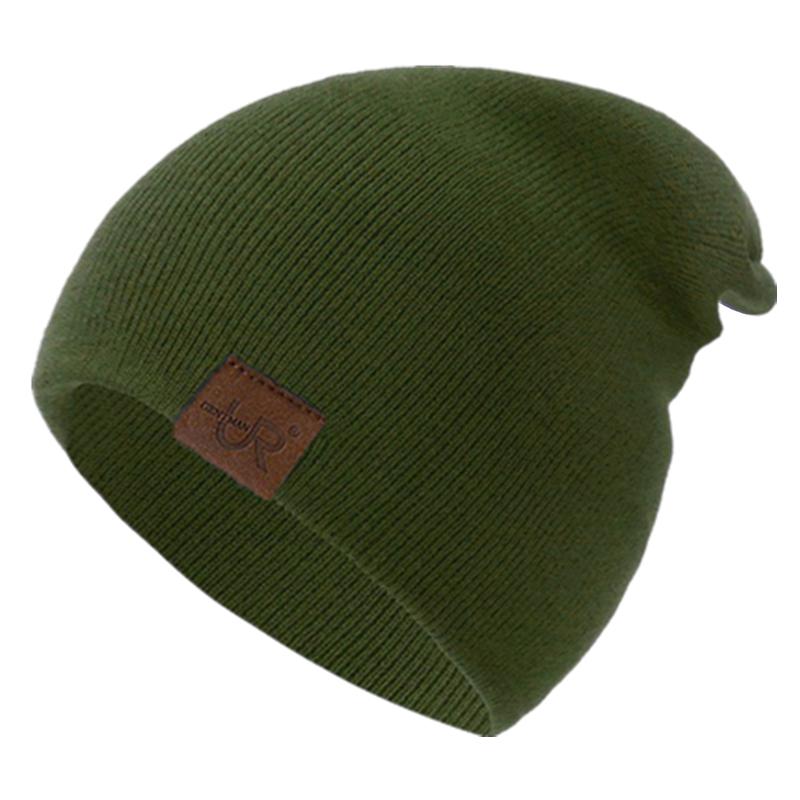 1 Stück Unisex-Beanie-Mütze, lässige Mütze für Männer und Frauen, warme, weiche Strickmütze, stilvolle, schlichte, tägliche Wintermütze 54cm-60cm armee grüne von Joom DACH