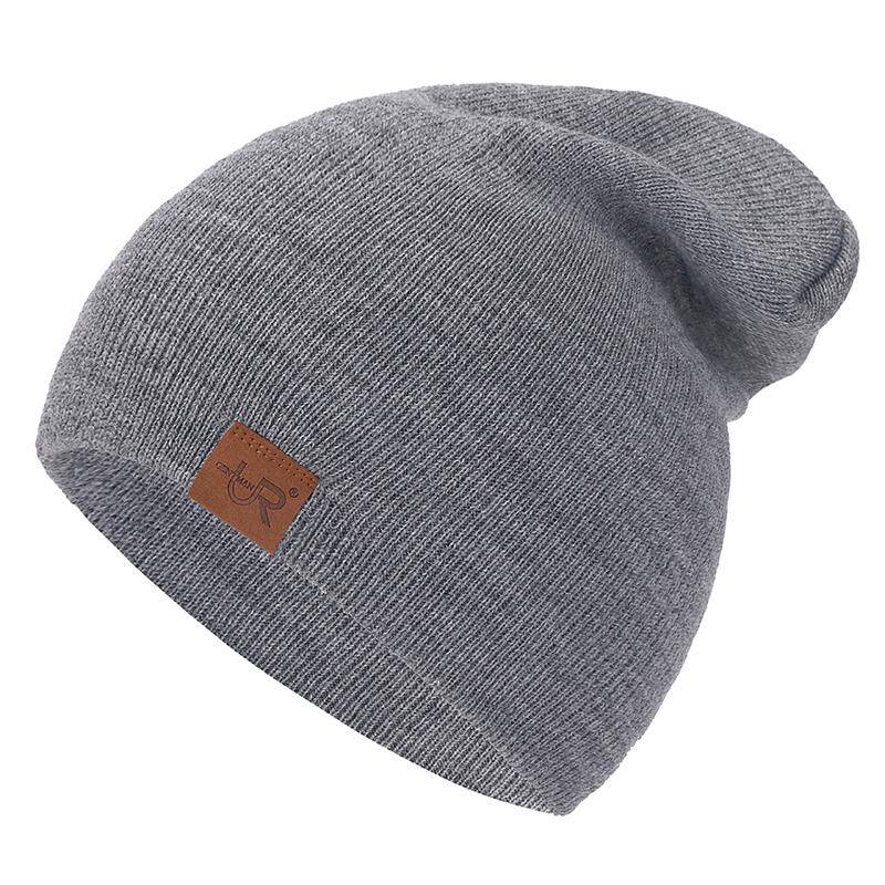 1 Stück Unisex-Beanie-Mütze, lässige Mütze für Männer und Frauen, warme, weiche Strickmütze, stilvolle, schlichte, tägliche Wintermütze 54cm-60cm dunkelgraue von Joom DACH