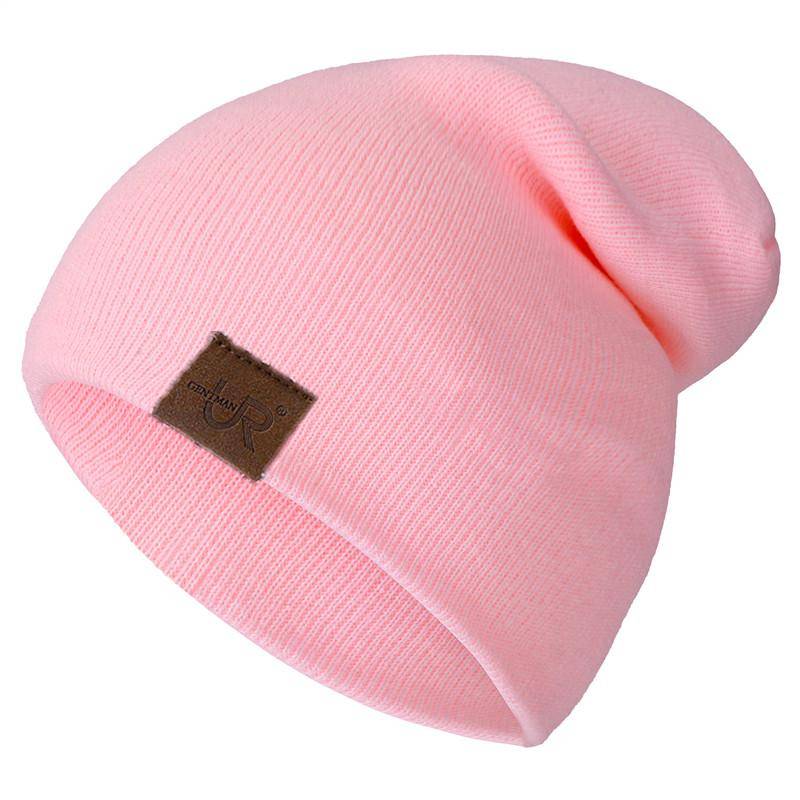 1 Stück Unisex-Beanie-Mütze, lässige Mütze für Männer und Frauen, warme, weiche Strickmütze, stilvolle, schlichte, tägliche Wintermütze 54cm-60cm rosa von Joom DACH