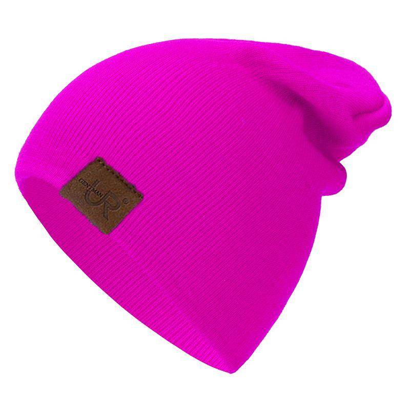 1 Stück Unisex-Beanie-Mütze, lässige Mütze für Männer und Frauen, warme, weiche Strickmütze, stilvolle, schlichte, tägliche Wintermütze 54cm-60cm rose rot von Joom DACH