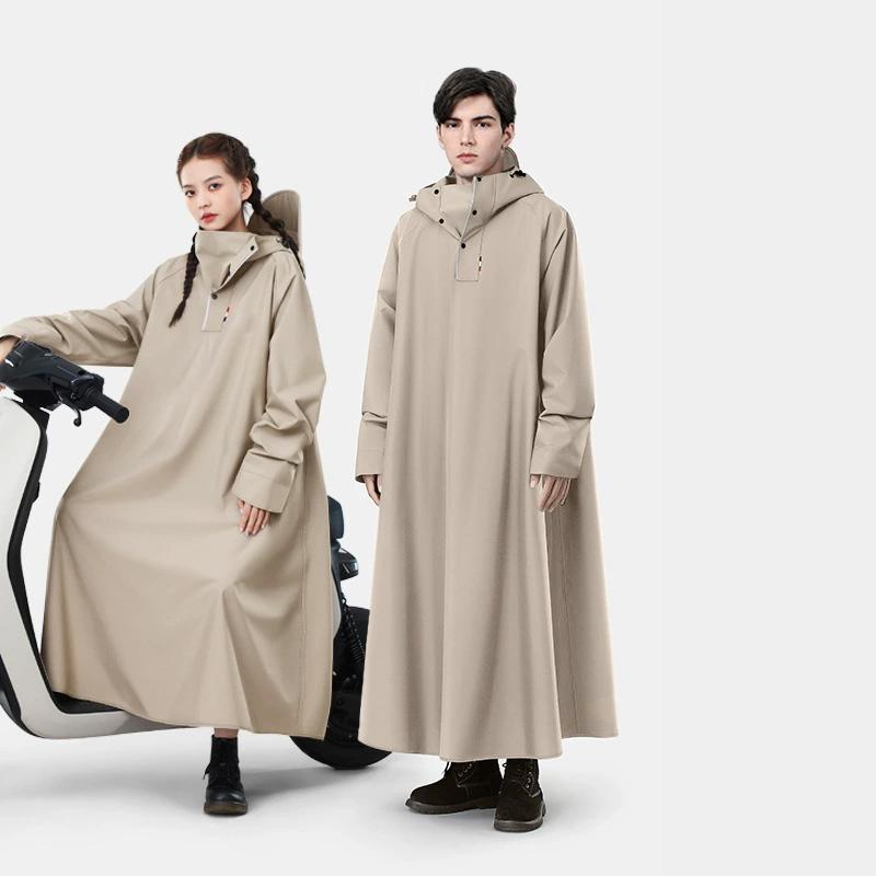 1 Stück Wasserdichter Regenmantel für Erwachsene für Männer Frauen Einteiliger Verdickter Elektroauto-Regenponcho Motorrad-Regenmantel onesize khaki von Joom DACH