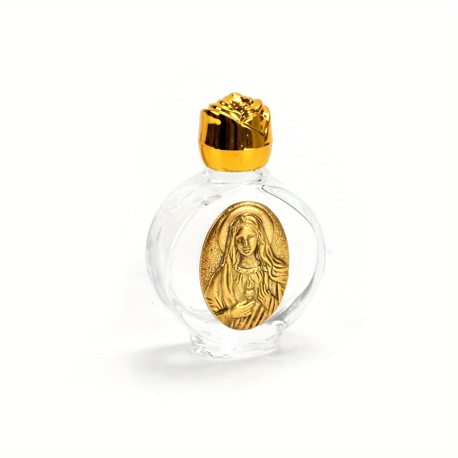 1 Stück Weihwasserflasche Heiliges Herz Mariä Religiöse Kreuzflasche Christliche Jungfrau Skulptur Flasche Weihwasserflasche gold von Joom DACH