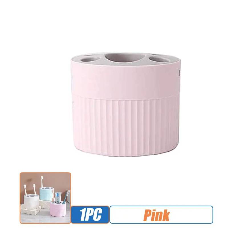 1 Stück Zahnbürsten-/Zahnpastahalter, Rasier-/Make-up-Pinselhalter, elektrischer Zahnbürstenhalter, Organizer, Stand, Badezimmer-Zubehör-Box licht grau von Joom DACH