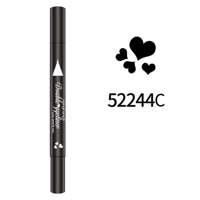 1 Stück mit 2 Seiten, trendiger schwarzer wasserfester flüssiger Eyeliner-Stift, Stern-Herz-Form, Punkt-Stempel-Tattoo 52244C von Joom DACH