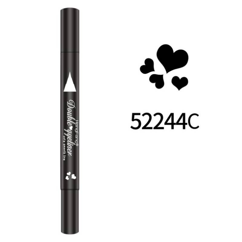 1 Stück mit 2 Seiten, trendiger schwarzer wasserfester flüssiger Eyeliner-Stift, Stern-Herz-Form, Punkt-Stempel-Tattoo 52244C von Joom DACH