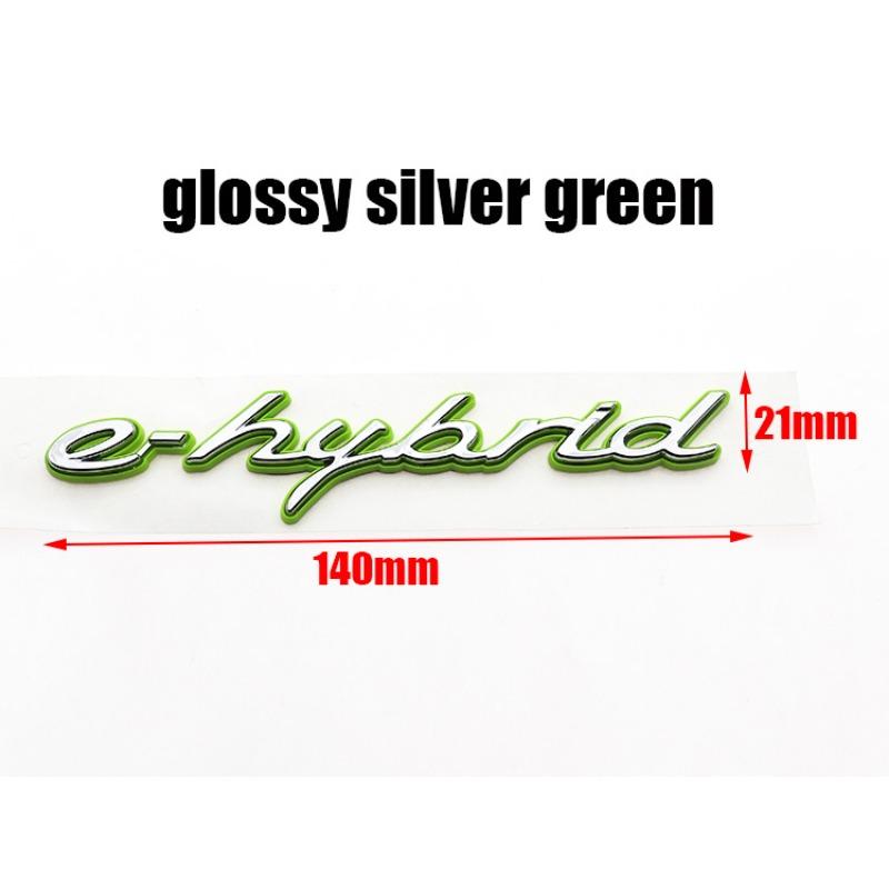 1 Stück neu 4 S Turbo e hybrid ABS Auto Kotflügel Seite Logo Aufkleber Heckklappe Kofferraum Plakette Aufkleber Auto Heckemblem Aufkleber Zubehör ehybrid grün/silber von Joom DACH