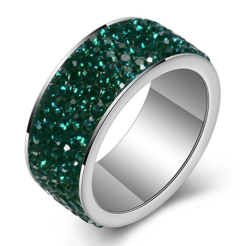 1 Stücke Edelstahl Titan Stahl Punkt Diamant Ring einfache Mode Paar Ring Ehering Ring 9 von Joom DACH