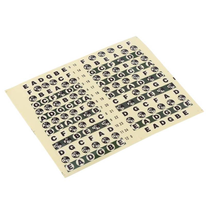 1 Stücke Gitarre Griffbrett Hinweis Aufkleber Musikalische Skala Label für Anfänger Praxis von Joom DACH