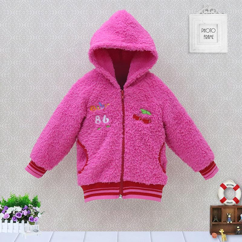 1 bis 3 Jahre alte Kinder, Jungen und Mädchen, Baby-Korallen-Fleece, Winter-Fleece-Jacken, Sweatshirt, Kapuzenmäntel 1T rosa von Joom DACH