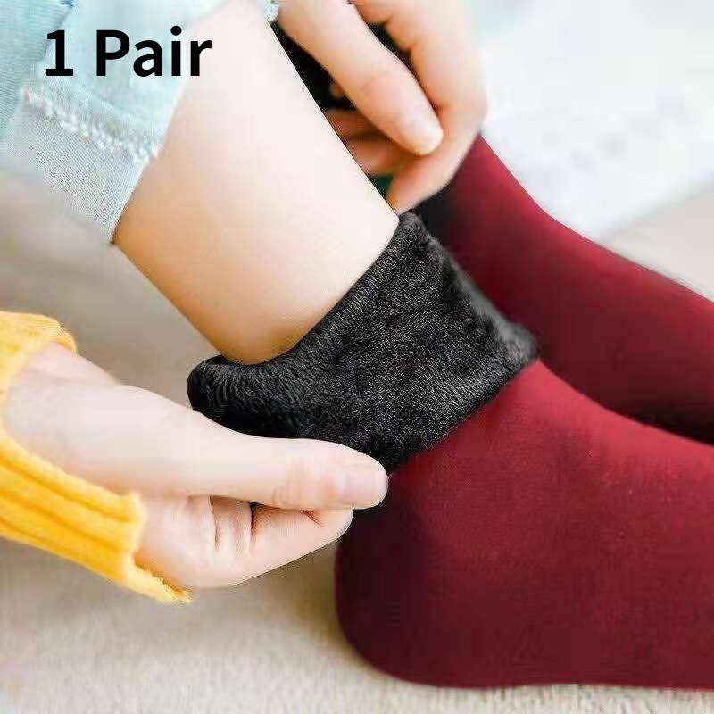1 oder 3 Paar Unisex Winter Warme Dicke Thermosocken Wolle Kaschmir Schnee Nahtlose Socke Samt Weiche Stiefel Boden Schlafsocken 1 Pair von Joom DACH