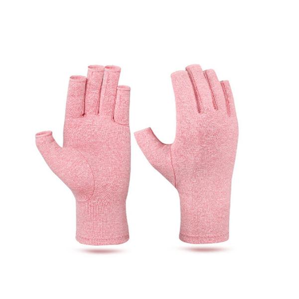 1 paar Kompression Handschuhe Handgelenk Unterstützung Joint Pain Relief Hand Brace Frauen Männer Therapie Armband Kompression Handschuhe L  (20-24CM) rosa von Joom DACH