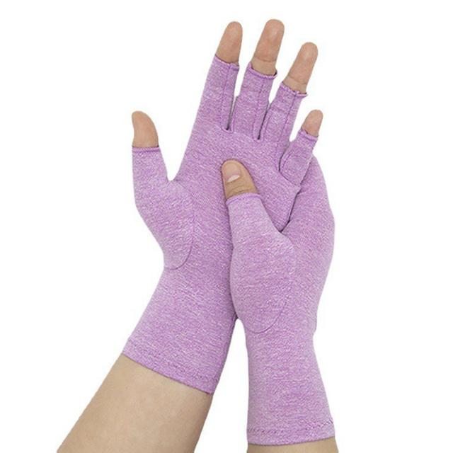 1 paar Kompression Handschuhe Handgelenk Unterstützung Joint Pain Relief Hand Brace Frauen Männer Therapie Armband Kompression Handschuhe L  (20-24CM) violett von Joom DACH