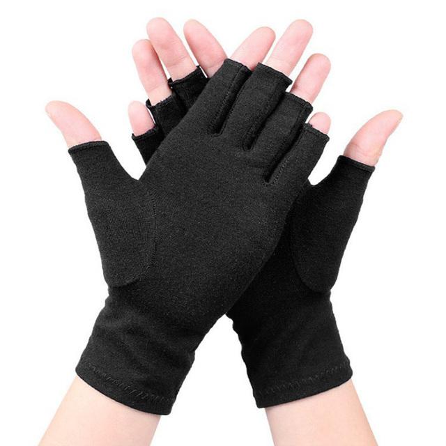 1 paar Kompression Handschuhe Handgelenk Unterstützung Joint Pain Relief Hand Brace Frauen Männer Therapie Armband Kompression Handschuhe M (17-20CM) schwarz von Joom DACH
